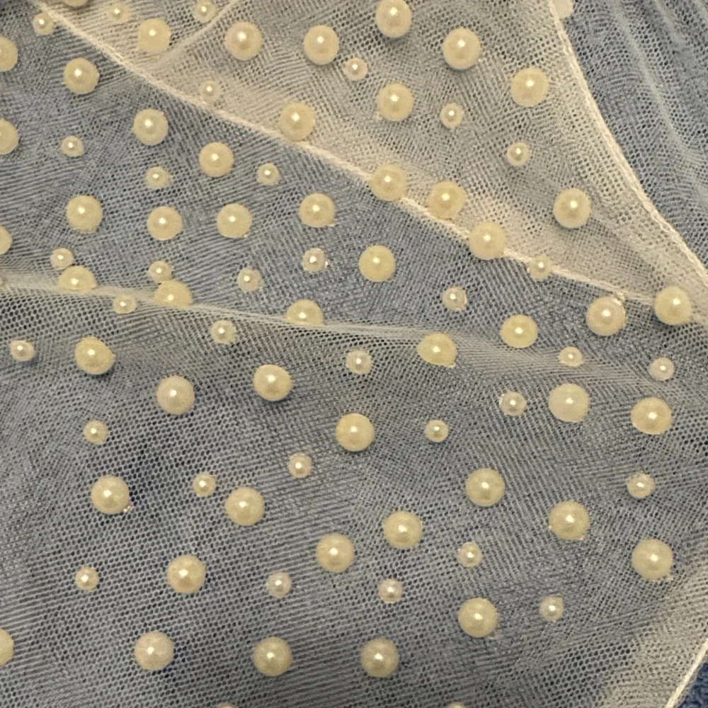 Elegant Sheer Pearl-Embellished Capelet - Picture 2 of 3